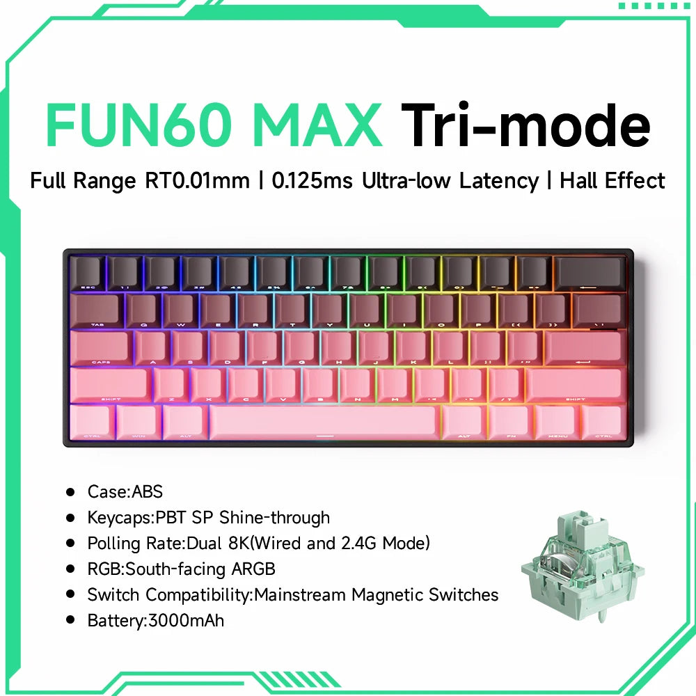 MonsGeek FUN60 Pro Max Hall Effect Mechanical Keyboard