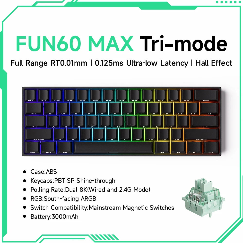MonsGeek FUN60 Pro Max Hall Effect Mechanical Keyboard