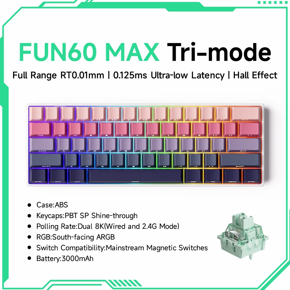 MonsGeek FUN60 Pro Max Hall Effect Mechanical Keyboard