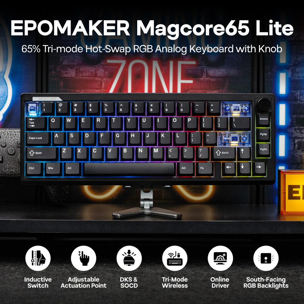 EPOMAKER Magcore65 Lite 65% Gaming Keyboard