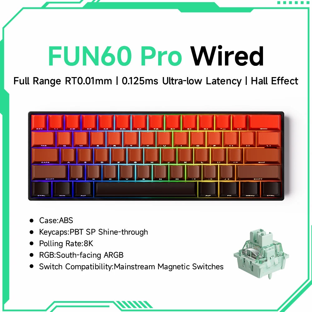 MonsGeek FUN60 Pro Max Hall Effect Mechanical Keyboard