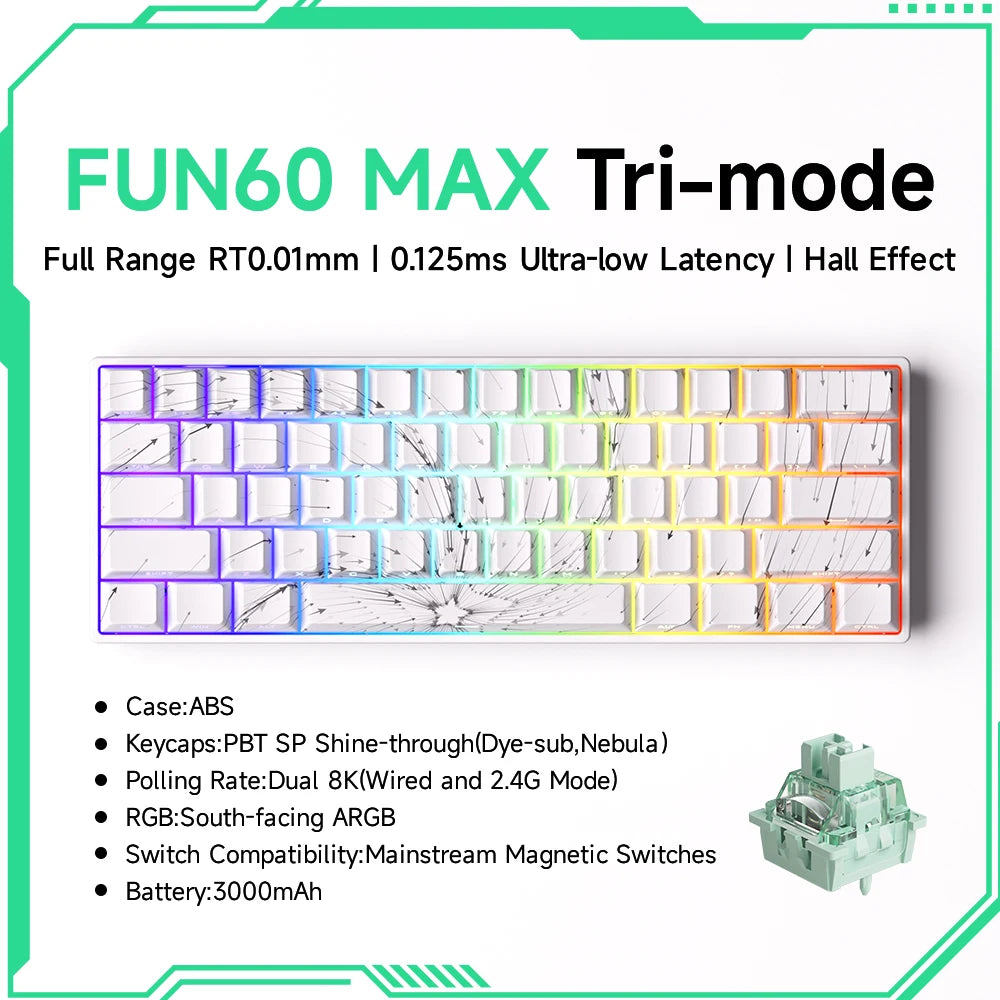 MonsGeek FUN60 Pro Max Hall Effect Mechanical Keyboard