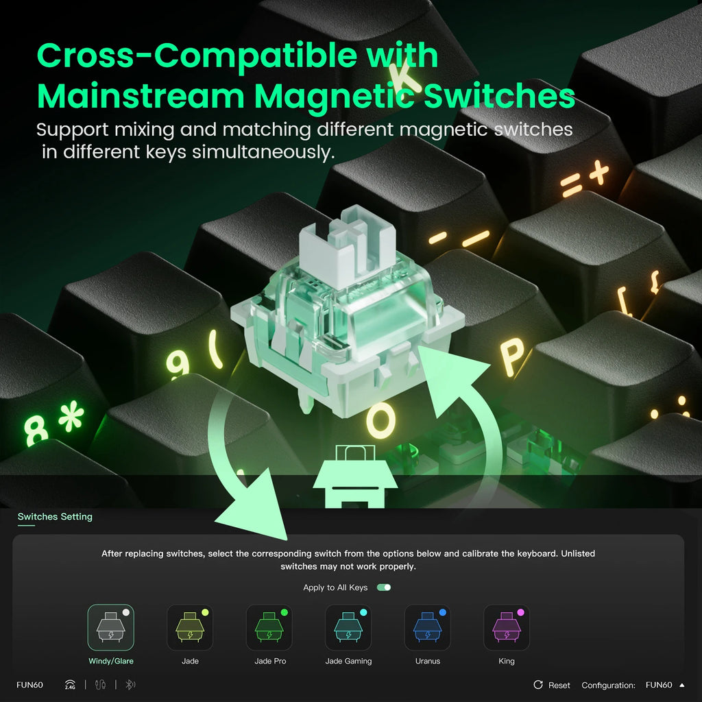 MonsGeek FUN60 Pro Max Hall Effect Mechanical Keyboard