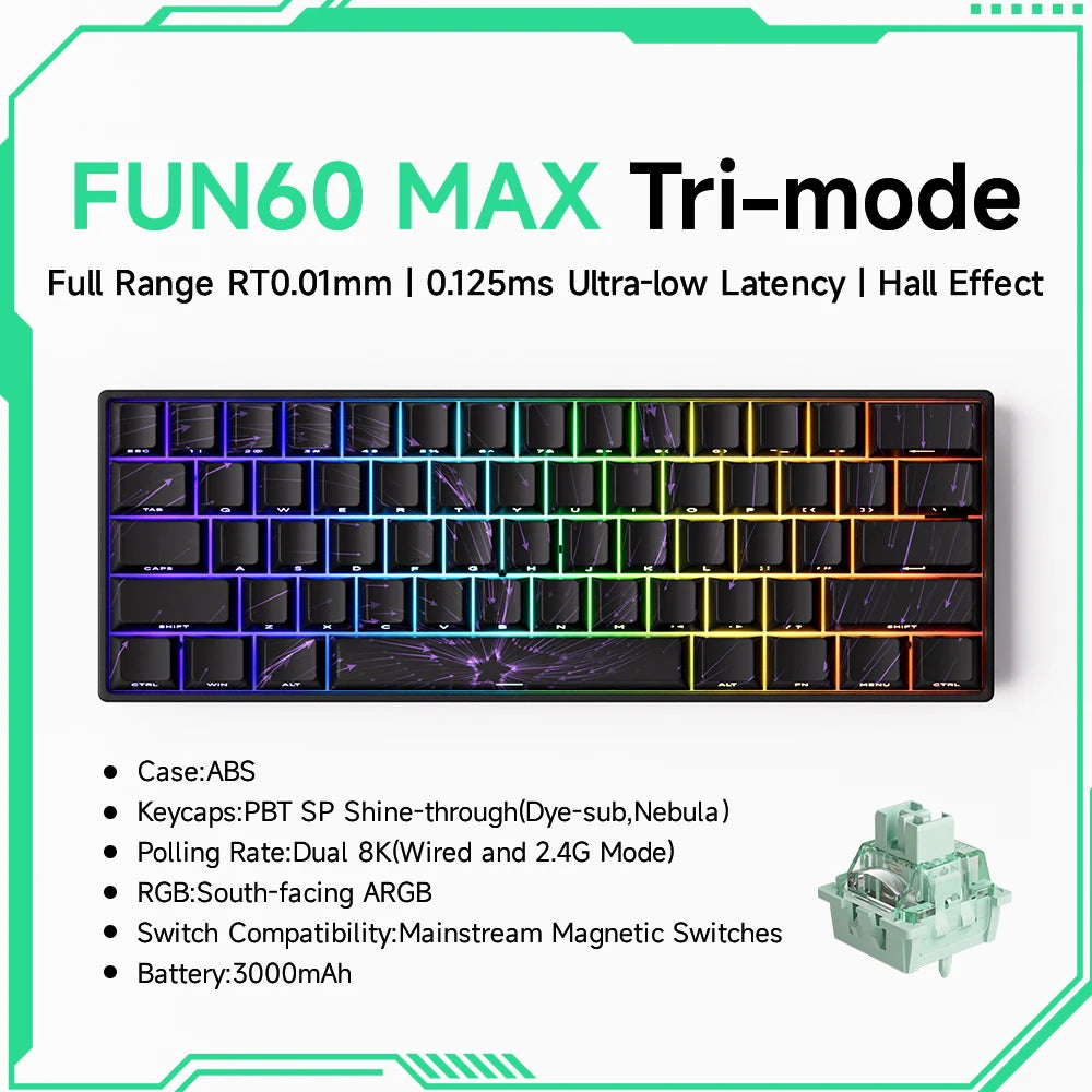 MonsGeek FUN60 Pro Max Hall Effect Mechanical Keyboard