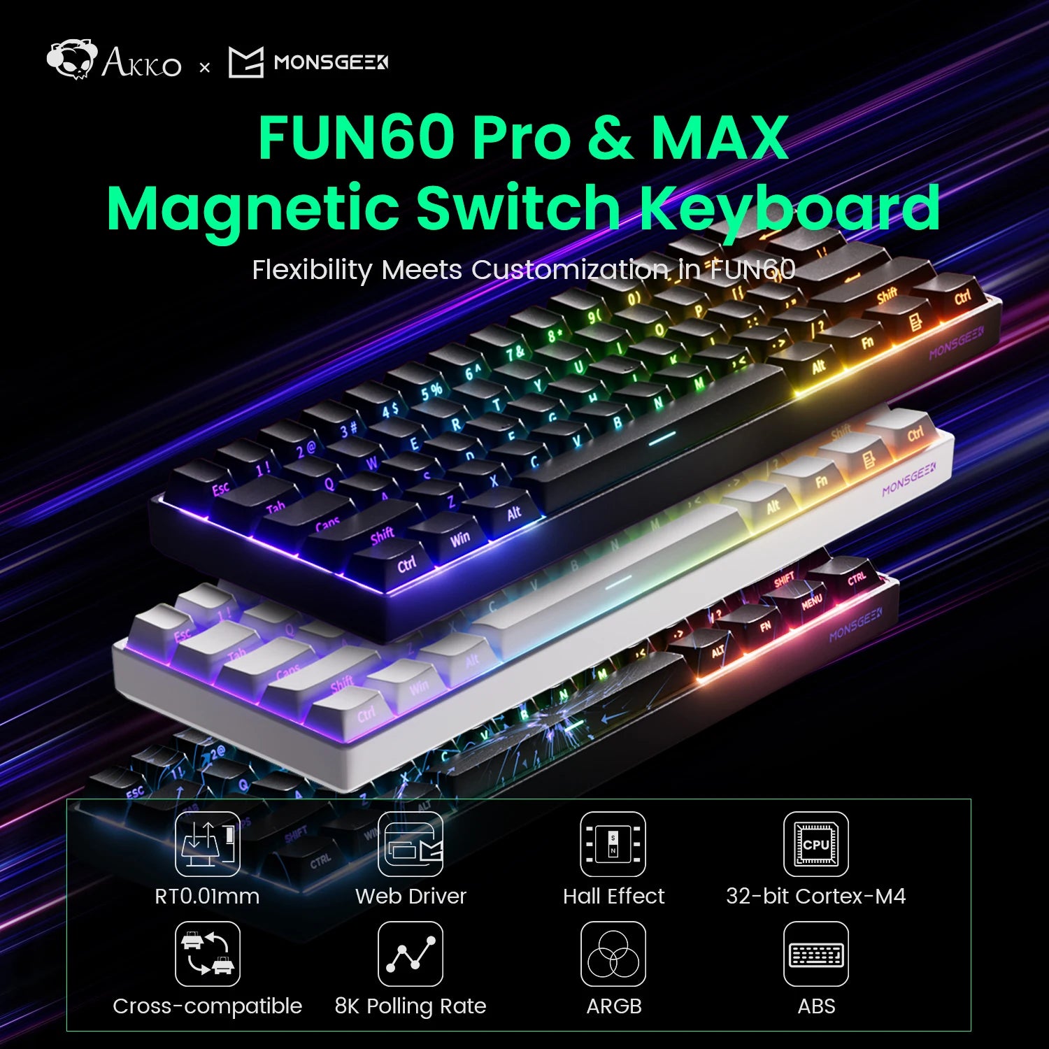 MonsGeek FUN60 Pro Max Hall Effect Mechanical Keyboard